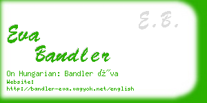 eva bandler business card